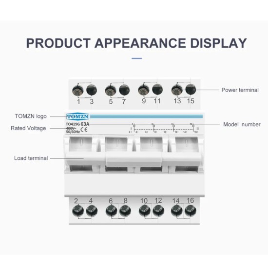 Трифазен TOMZN 4P 63A CHANGE OVER SWITCH (MTS)